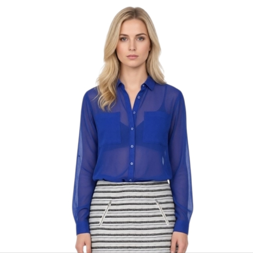 Garage Sheer Blue Blouse